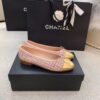 Chanel Ballerina Flats Tweed and Grosgrain Pink/Gold For Women, Women's Shoes G02819 - Image 4
