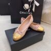 Chanel Ballerina Flats Tweed and Grosgrain Pink/Gold For Women, Women's Shoes G02819 - Image 3