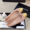 Chanel Ballerina Flats Tweed and Grosgrain Pink/Gold For Women, Women's Shoes G02819 - Image 10