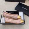 Chanel Ballerina Flats Tweed and Grosgrain Pink/Gold For Women, Women's Shoes G02819 - Image 6