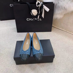Chanel Ballerina Flats Blue For Women, Women's Shoes G02819