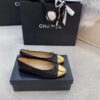 Chanel Ballerina Flats Black/Gold For Women, Women's Shoes G02819 - Image 4