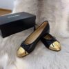 Chanel Ballerina Flats Black/Gold For Women, Women's Shoes G02819 - Image 7