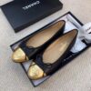 Chanel Ballerina Flats Black/Gold For Women, Women's Shoes G02819 - Image 11