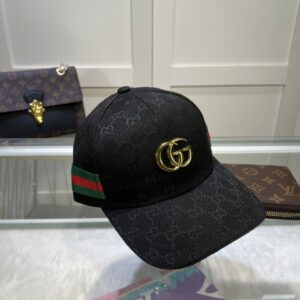 Alternative view of Gucci Original GG Canvas Baseball Hat With Web Black GG Hat