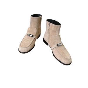 Hermes Kelsy Ankle Boots Beige Camel For Women H251004Z D1355