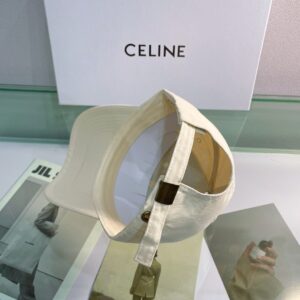 Alternative view of Celine Baseball Cap In Cotton Beige