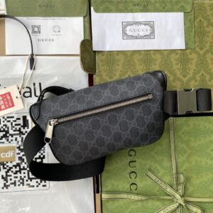 Alternative view of Gucci Belt Bag With Interlocking G Black GG Supreme Canvas For Men 9in/23cm GG ‎682933 92THN 1000