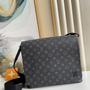 Alternative view of Louis Vuitton District MM Monogram Eclipse Canvas For Men, Men's Bags, Shoulder And Crossbody Bags 12.2in/31cm LV M44001