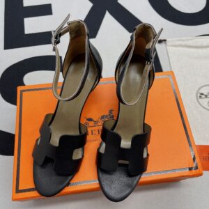 Alternative view of Hermes Legend Sandals Calfskin Leather Spring/Summer Collection Noir