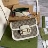 Gucci Horsebit 1955 GG Mini Bag White For Women, Women's Bags 8in/21cm GG - Image 7