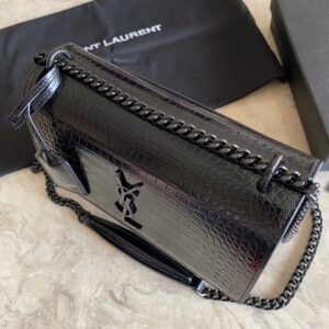 Alternative view of Saint Laurent Sunset Medium Chain Bag Black For Women 8.6in/22cm YSL 442906DND0U1000