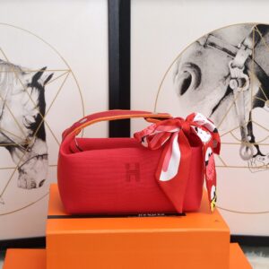Hermes Bride A Brac Case Red Bag For Women, Women's Handbags, Shoulder Bags 9.8in/25cm