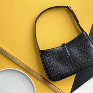 Alternative view of Saint Laurent LE 5 À 7 Hobo Bag Black In Embossed Material For Women 9in/23cm YSL 657228DZESW1062