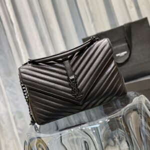 Alternative view of Saint Laurent College Large Chain Bag Black With Metal Toned Hardware For Women 12.6in/32cm YSL 600278BRM081000