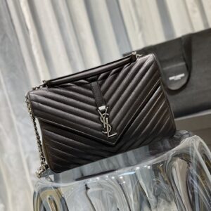 Alternative view of Saint Laurent College Large Chain Bag Black With Silver TonedHardware For Women 12.6in/32cm YSL 600278BRM041000