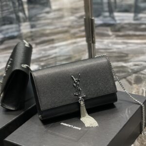 Alternative view of Saint Laurent Kata Medium Chain Bag Black With Tassel For Women 9.4in/24cm YSL 354119BOW0N1000
