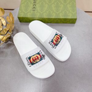Gucci Men's Slide Sandal With GG Web White For Men 407345