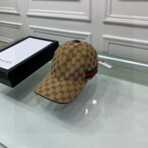 Alternative view of Gucci Original GG Canvas Baseball Hat With Web Beige/Ebony GG Hat