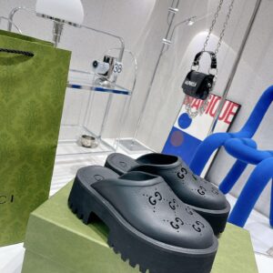 Alternative view of Gucci Women's Platform Perforated G Sandal Black For Women GG ‎663577 JFB00 1000
