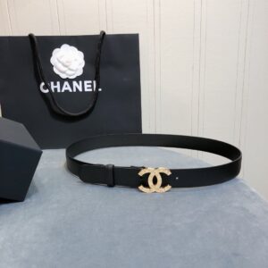 Alternative view of Chanel Belt With Double C Buckle 30mm Belt Black For Women