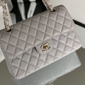 Alternative view of Chanel Classic Medium Crossbody Bag 10in/ 25.5cm Grey Gold Hardware For Women A01112