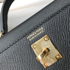 Alternative view of Hermes Mini Kelly 19 Sellier Epsom Black Bag For Women, Women's Handbags, Shoulder Bags 7.5in/19cm