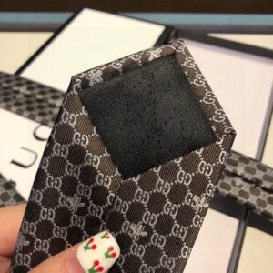 Alternative view of Gucci GG Bees Silk Tie Black GG Men Tie  ‎545078 4E002 1062