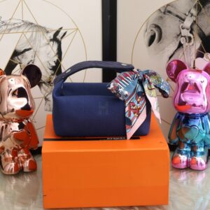 Hermes Bride A Brac Case Dark Blue Bag For Women, Women's Handbags, Shoulder Bags 9.8in/25cm