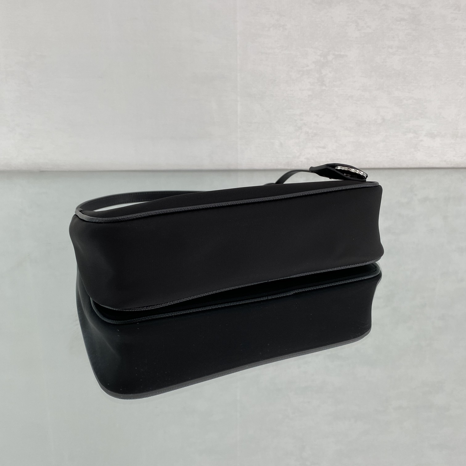 Prada Re-Edition 2005 Mini Bag 8.6in/ 22cm Black Re-Nylon Silver Hardware For Women