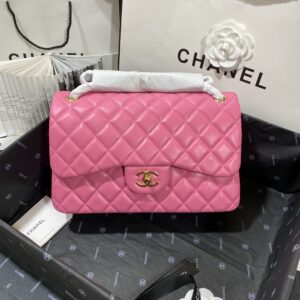 Alternative view of Chanel Classic Flap Bag Large Crossbody 11.8in/ 30cm Pink Gold Hardware For Women