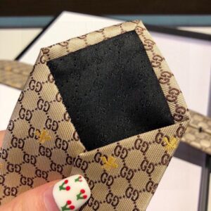 Alternative view of Gucci GG Bees Silk Tie Beige GG Men Tie ‎545078 4E002 9764