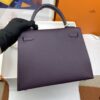 Hermes Kelly 25 Sellier Epsom Dark Purple Bag For Women, Women's Handbags, Shoulder Bags 10in/25cm - Image 9