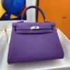 Hermes Kelly 25 Retourne Togo Purple Bag For Women, Women's Handbags, Shoulder Bags 10in/25cm