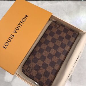 Louis Vuitton Zippy Wallet Vertical Wallet Damier Ebene Canvas For Men, Men's Wallet 7.9cm/20cm LV
