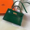 Hermes Mini Kelly 19 Green Crocodile Bag For Women, Women's Handbags, Shoulder Bags 7.5in/19cm - Image 3