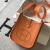 Hermes Evelyne 16 Amazone Bag Orange With Silver-Toned Hardware For Women, Women's Shoulder And Crossbody Bags 6.3in/16cm - Image 5