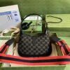 Gucci Jackie 1961 Small Shoulder Bag Black And Ivory GG Denim Jacquard For Women 11in/28cm 678843 UN3AG 1294 - Image 2