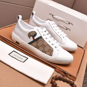 Gucci Men's GG Sneaker With Web G White And Beige For Men