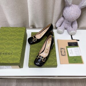 Alternative view of Gucci Women's Mid-Heel Ballet Flat With Horsebit Black For Women GG