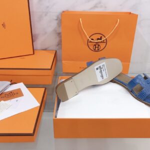 Alternative view of Hermes Oran Sandal Blue For Women, Women's Shoes