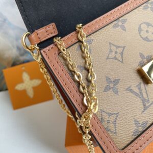 Alternative view of Louis Vuitton Dauphine Chain Wallet Combines Monogram And Monogram Reverse Canvas By Nicolas Ghesquière For Women, Women's Wallet 19cm LV M68746