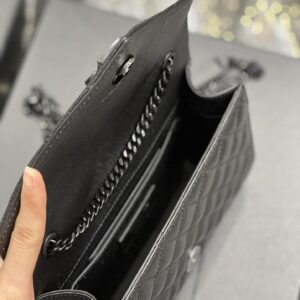 Alternative view of Saint Laurent Small Bag Black In Mix Matelasse For Women 8.2in/21cm YSL 600195BOW981000