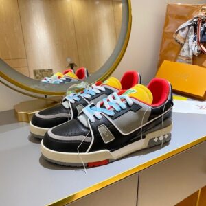 Louis Vuitton Trainer Sneaker Rubber Grain Multiple Color Virgil Abloh For Men LV