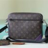 Louis Vuitton Trio Messenger Monogram Macassar Canvas By Virgil Abloh’s Purple For Men, Men's Bags, Shoulder And Crossbody Bags 9.5in/25cm LV M46266