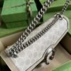 Gucci Dionysus Small Shoulder Bag 10in/ 25cm Beige/ White GG Supreme Canvas Palladium Hardware For Women 499623 UULBN 9683 - Image 9