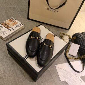 Gucci Princetown Slipper Black For Women GG ‎423513 BLM00 1000