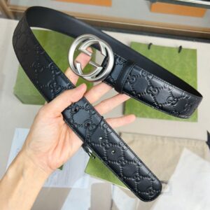 Alternative view of Gucci GG Marmont Reversible Belt Black