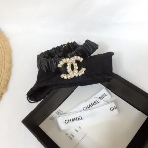 Alternative view of Chanel Double C Buckle 32mm Belt Black Gold Hardware For Women