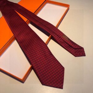 Hermes Faconnee H Tie Cardinal Hermes Men Tie H030189T 44